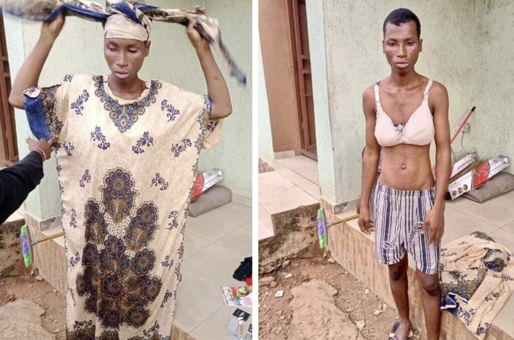 Man Caught in Lagos Church Disguised as Woman; Claims to Be Yahoo Boy