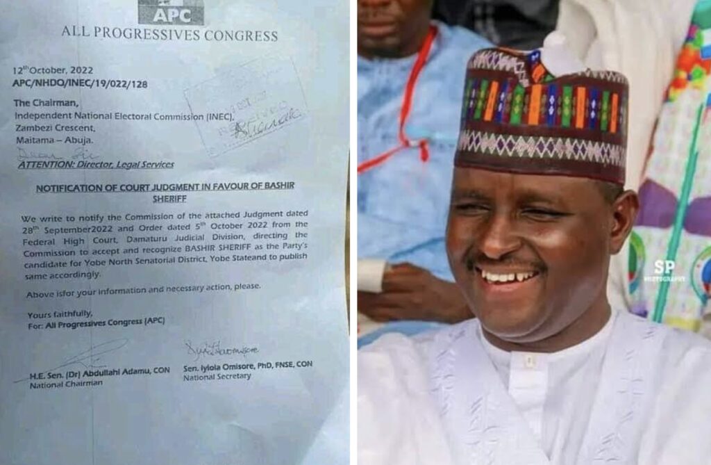 At Last, APC Dumps Lawan, Writes INEC To Recognise Machina As Senatorial Candidate
