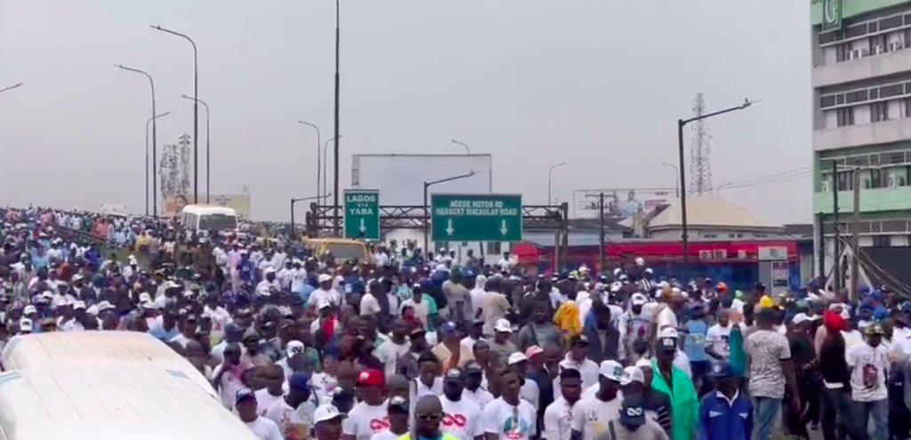 Lagos Motor Park Chieftain, MC Oluomo Leads Pro-Tinubu, Sanwo-Olu Rally in Lagos