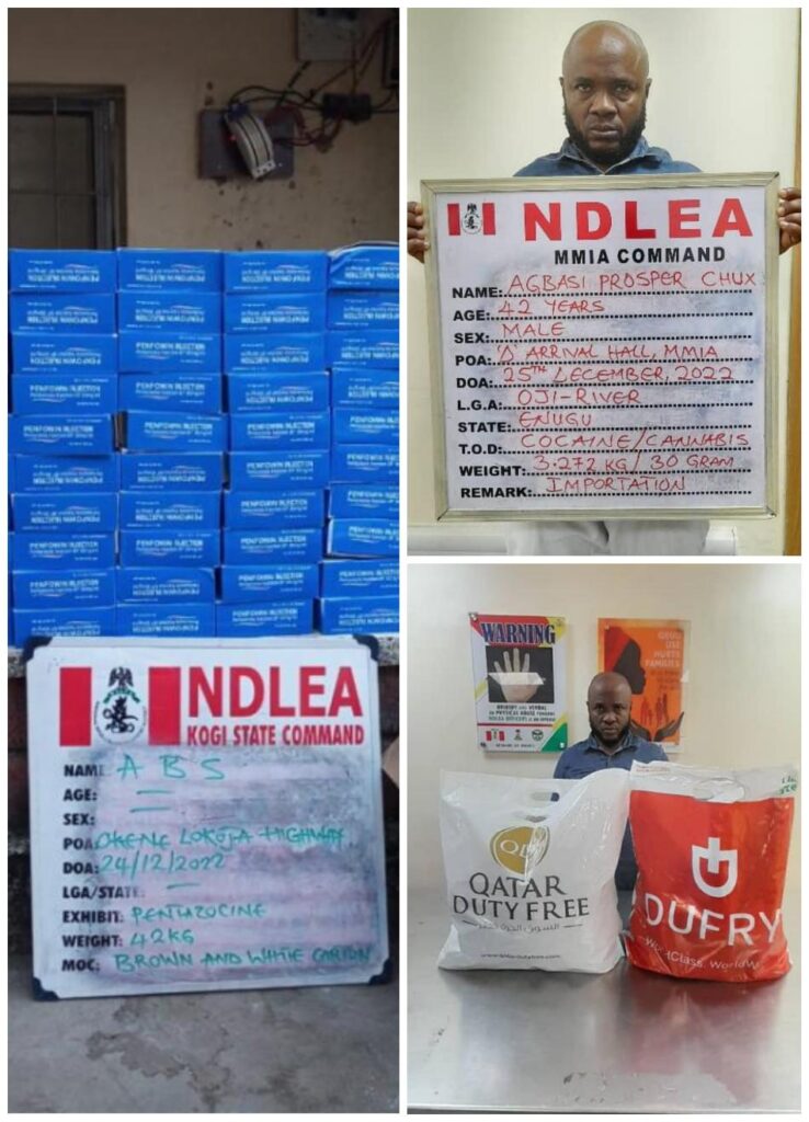 NDLEA Nab Brazil Returnee With 105 Parcels Of Cocaine in Candies on Christmas Day