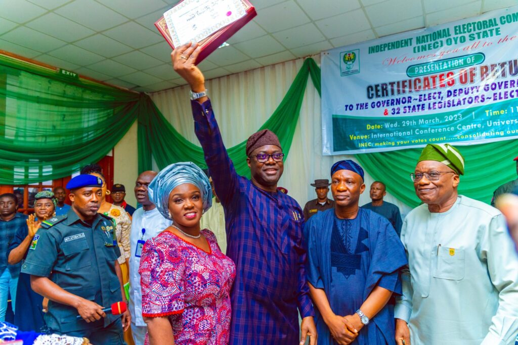 INEC Issues Certificates of Return to Makinde, Assembly Members-Elect