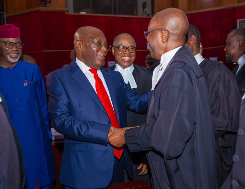 Atiku Present in Court as Presidential Election Tribunal Sits