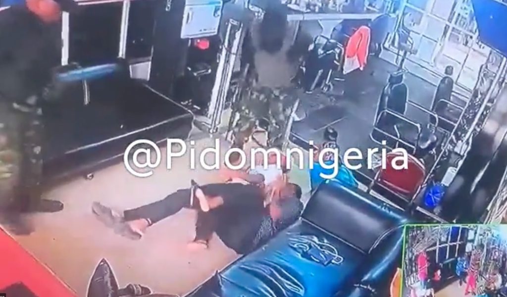 CCTV Camera Gives Naval Men Away After Attacking Women in Salon, Stole Phones in Abia