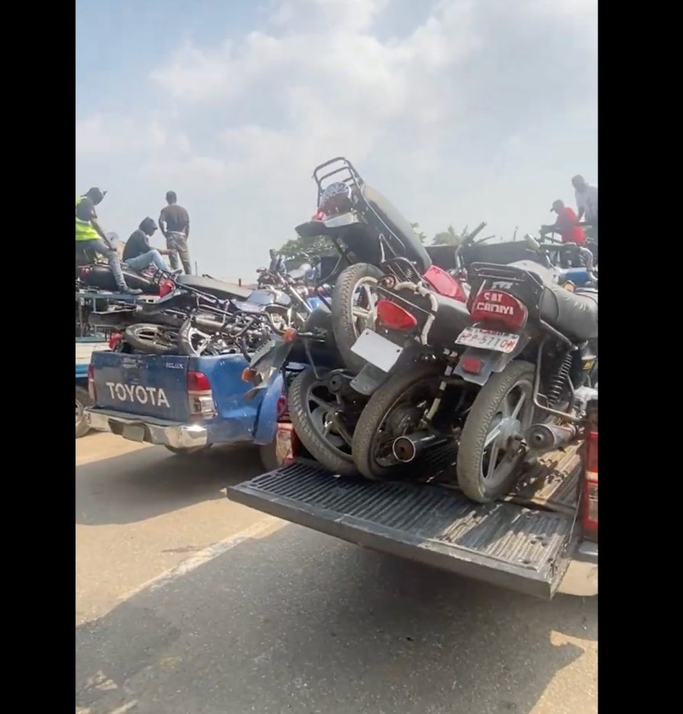 Massive Harvest of ‘Okada’ as Lagos Intensifies Ban