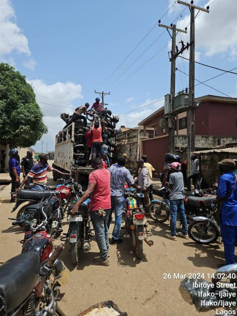 Lagos Taskforce Impounds 359 Motorcycles, Arrests Riders