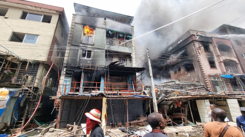 Disaster as Fire Guts Idumota Market