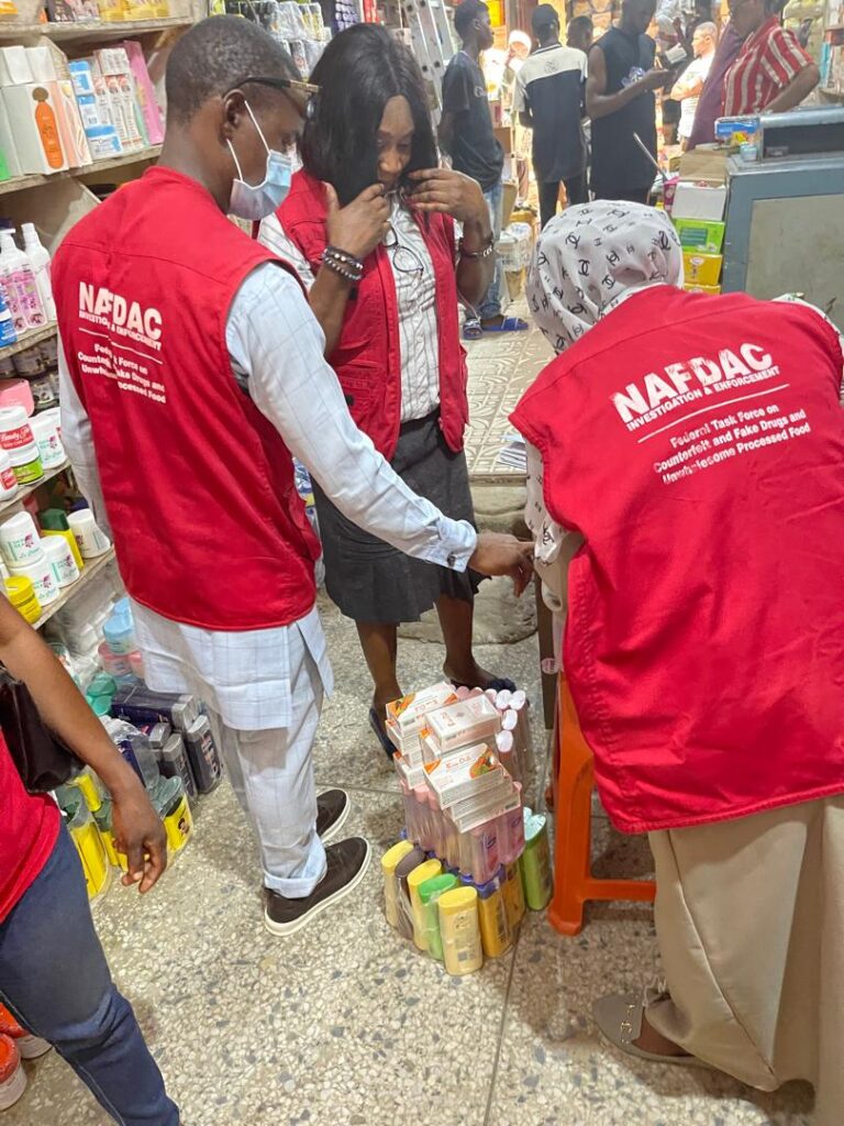 NAFDAC Raids Cosmetics Store, Seizes N37 Million worth of Goods in Abuja