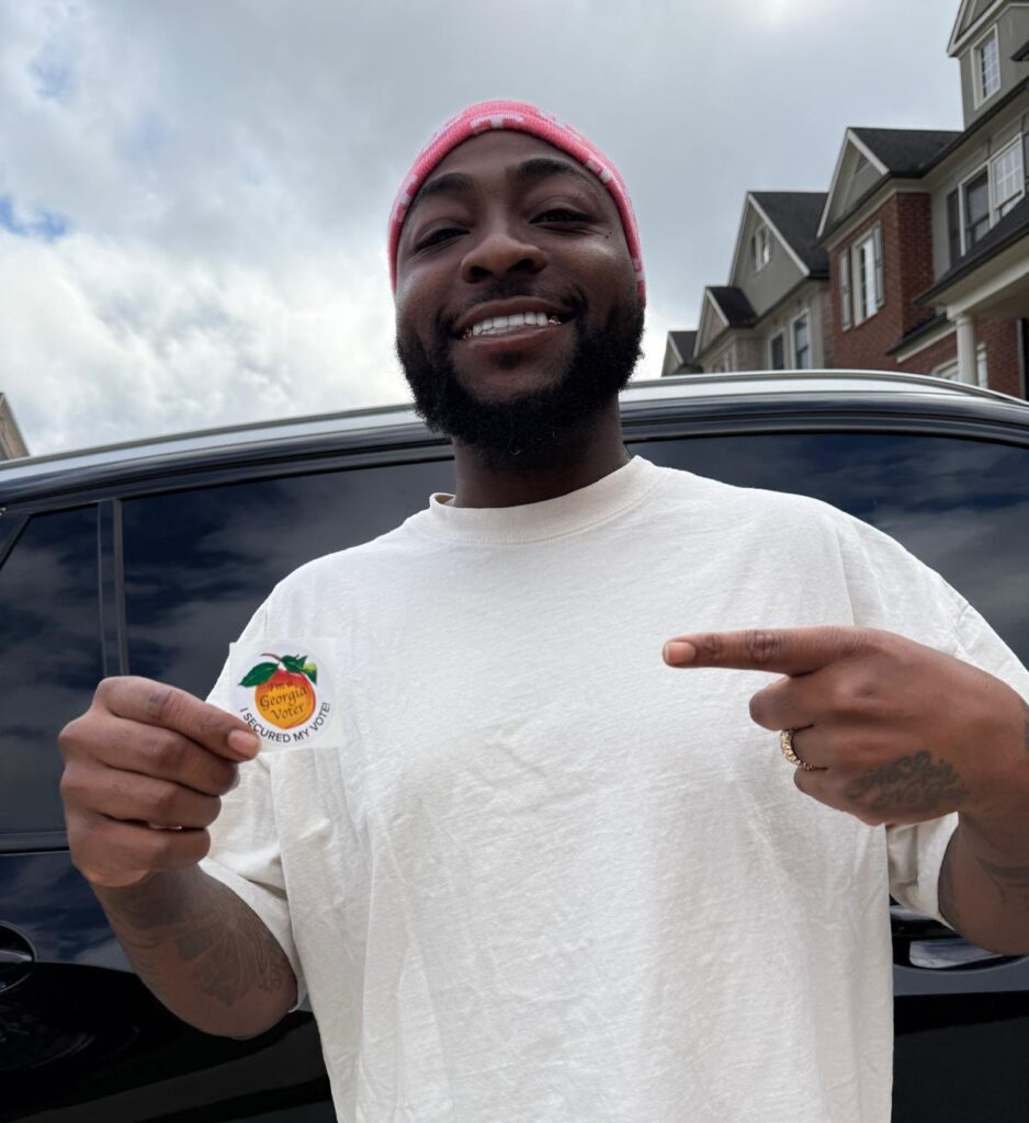 Davido Excited as He Votes in US Election