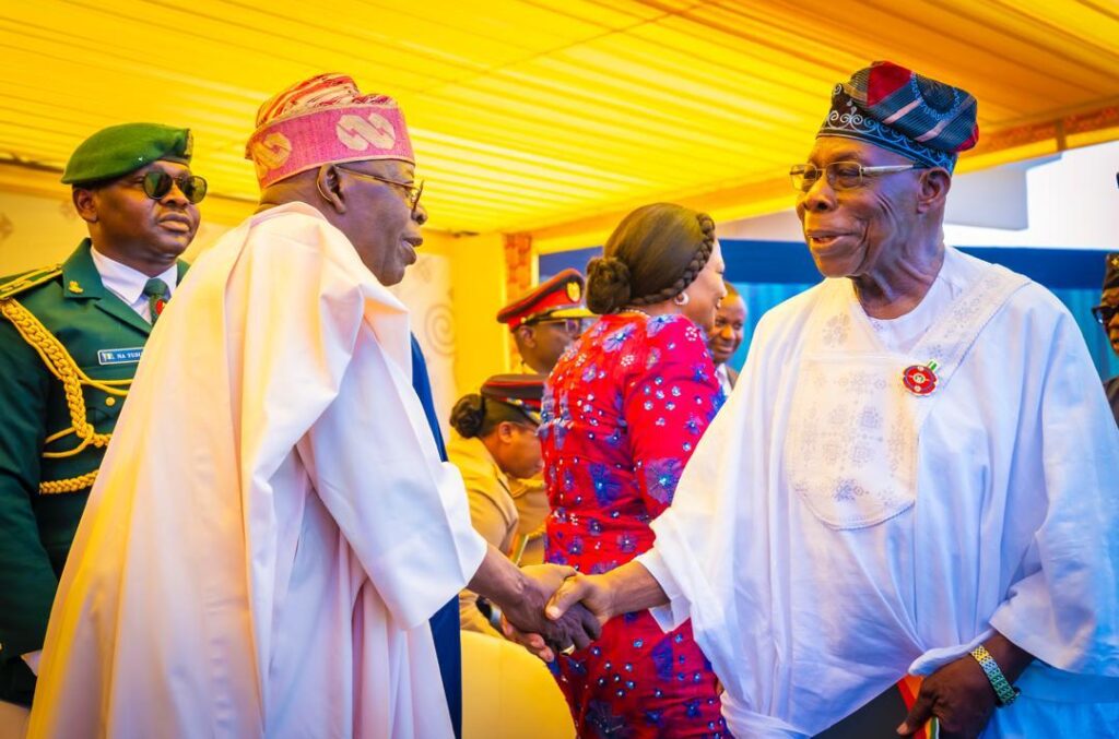 Face-to-Face: Tinubu Meets Obasanjo in Ghana