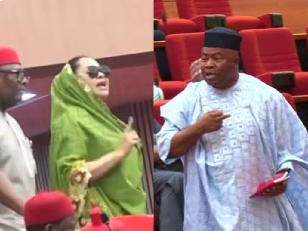 Video Shows How Akpabio Fought Saraki Over Seating Order