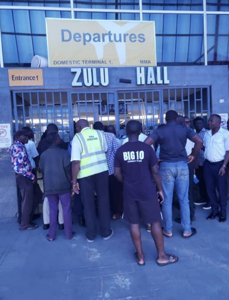 Drama as Oshiomole Locks Lagos Airport Terminal Gate after Missing Flight