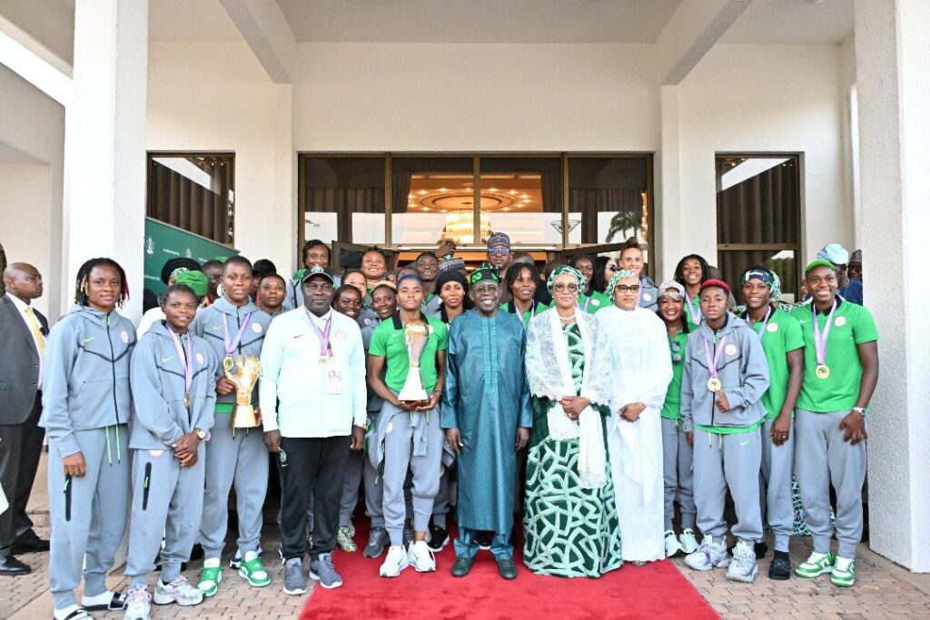 Updated: Tinubu Confers National Honour, Gifts 3-Bedroom Flat to Super Falcons over WAFCON Victory