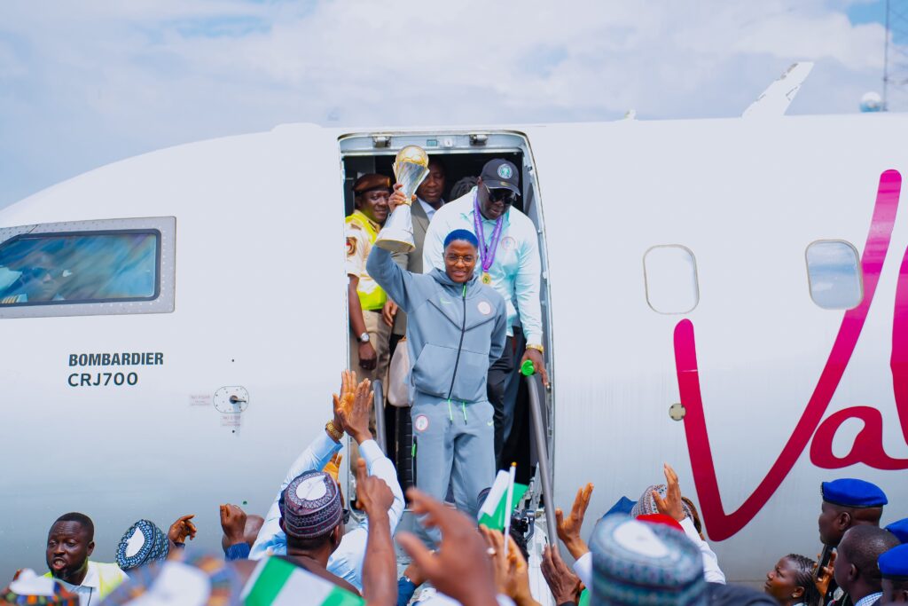 Super Falcons Arrive Nigeria with 10th WAFCON Title