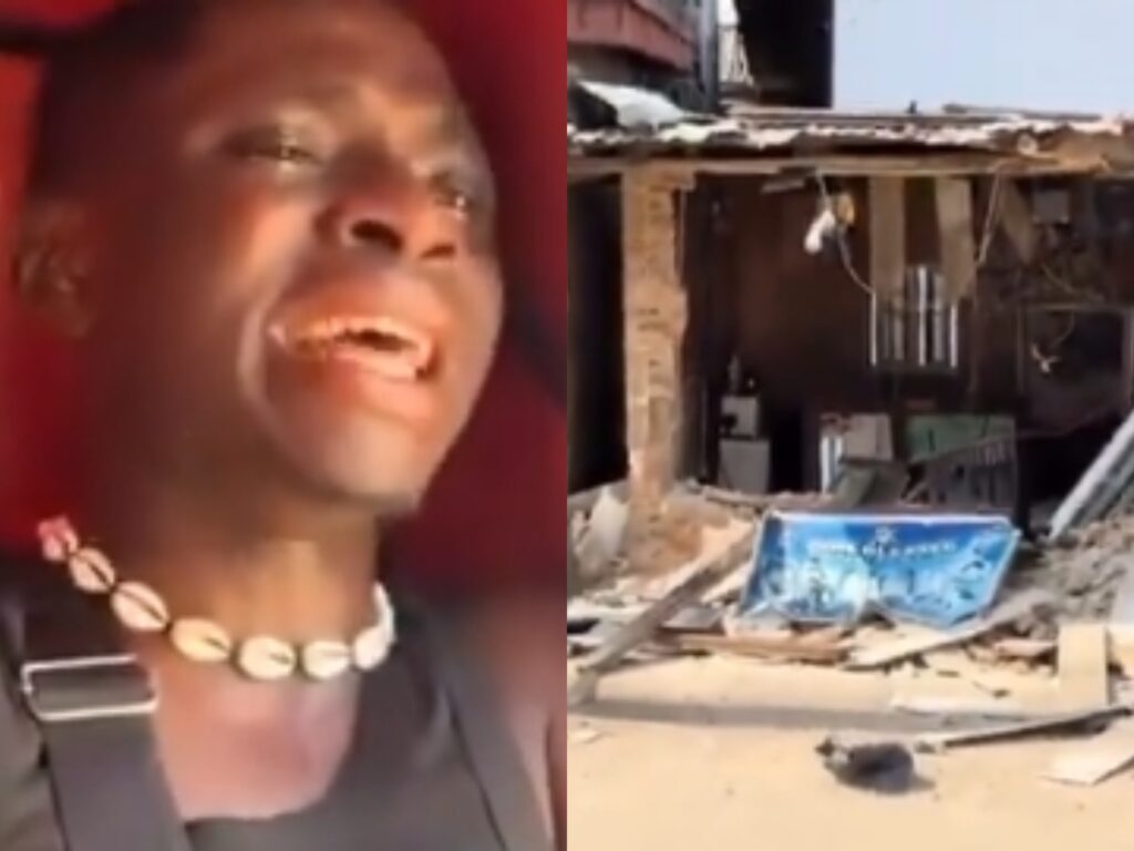 Watch: Lagos Govt Demolished my Shop, Left Others because I’m Igbo; Barber Cries Out
