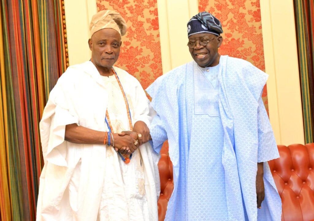 Tinubu Hosts Oba Ladoja at Presidential Villa