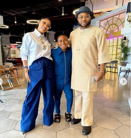 Watch: Moment Tonto Dikeh Reunites Son with Ex-Husband, Churchill