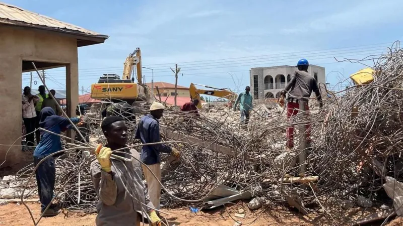 Three Killed as Uncompleted Building Collapses on Church Service in Ghana
