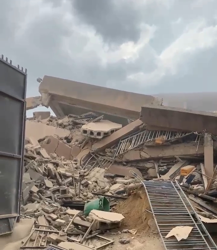 Panic as School Building Collapses in Lagos