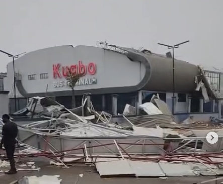 Reactions as Rainstorm Destroys Newly Constructed Abuja Bus Terminal