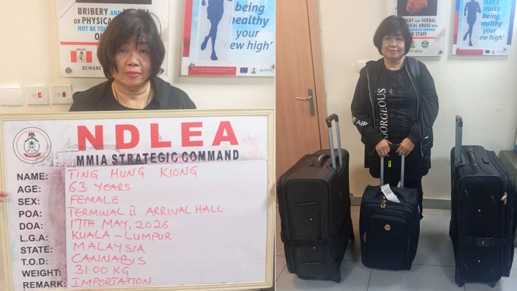 NDLEA Arrests Chinese Grandmother at Lagos Airport Illicit Drug Consignment