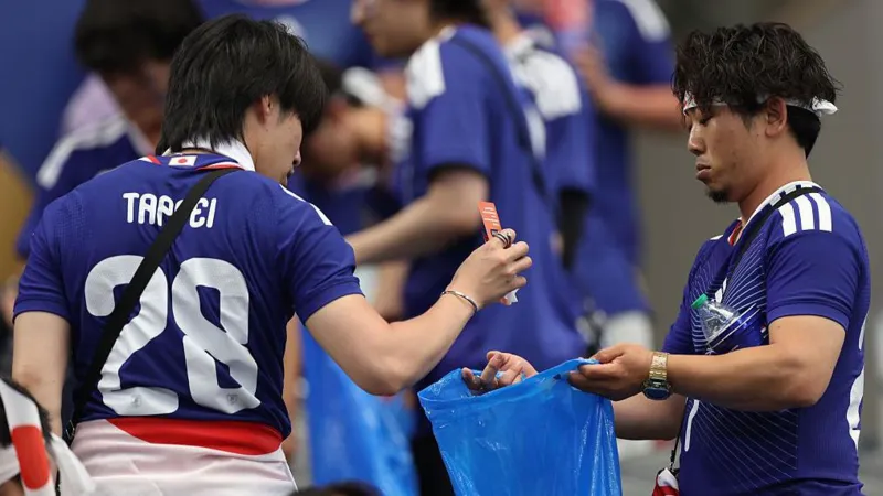 Do it at Home too; Women Tell Japanese Fans who Cleaned World Cup Stadium