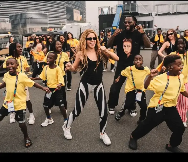 Shakira, Burna Boy Rehearse with Uganda’s Ghetto Kids Ahead of Final Performance
