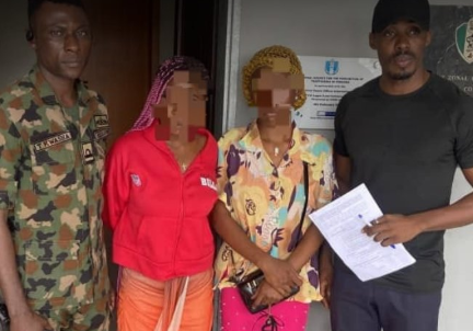 Navy Hands Over Two Rescued Human Trafficking Victims To NAPTIP