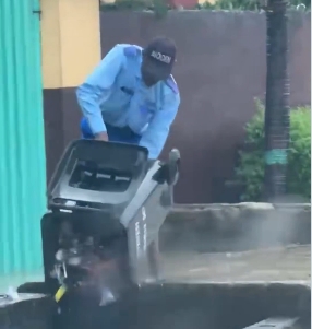 Lagos Govt Arrests School Security Guard Caught Dumping Refuse in Drainage