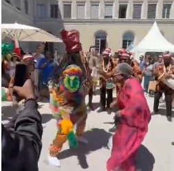 Beautiful Moment WTO DG Okonjo-Iweala Showed Dancing Skills With Igbo Masquerades