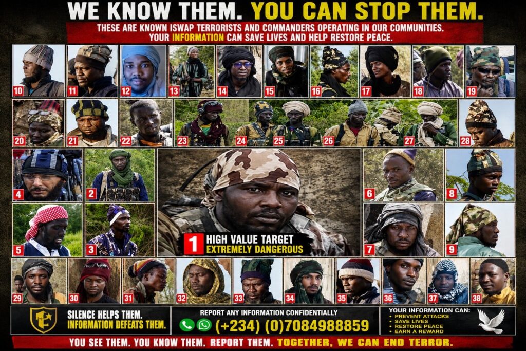 Army Declares 38 ISWAP Leaders Wanted following Discovery of Intel