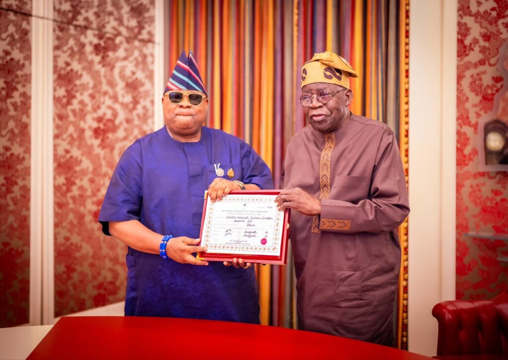 Adeleke Visits Tinubu Days after Re-Election