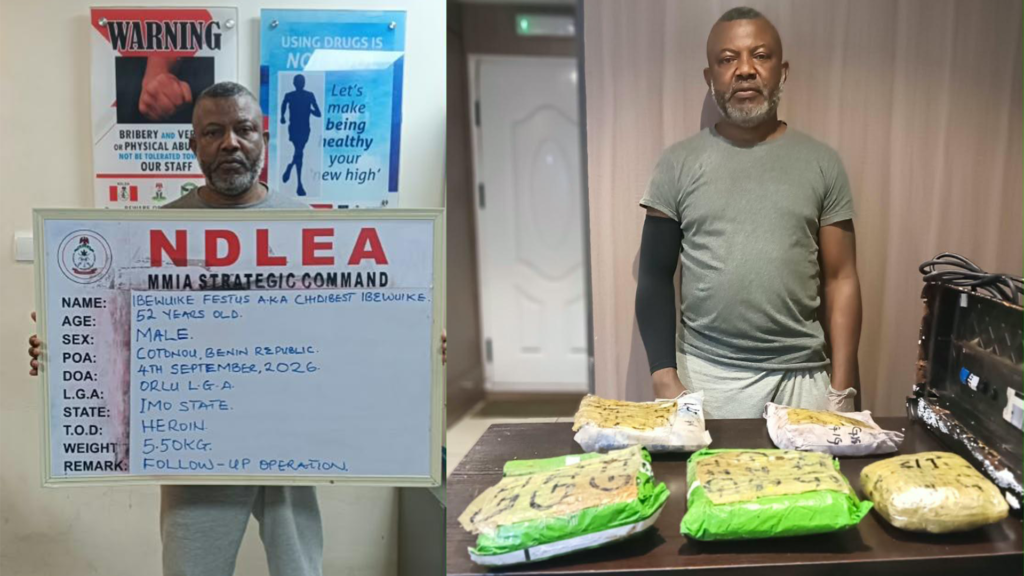 NDLEA Arrests Fugitive Drug Kingpin Linked to Largest Heroin Consignment Intercepted by Agency