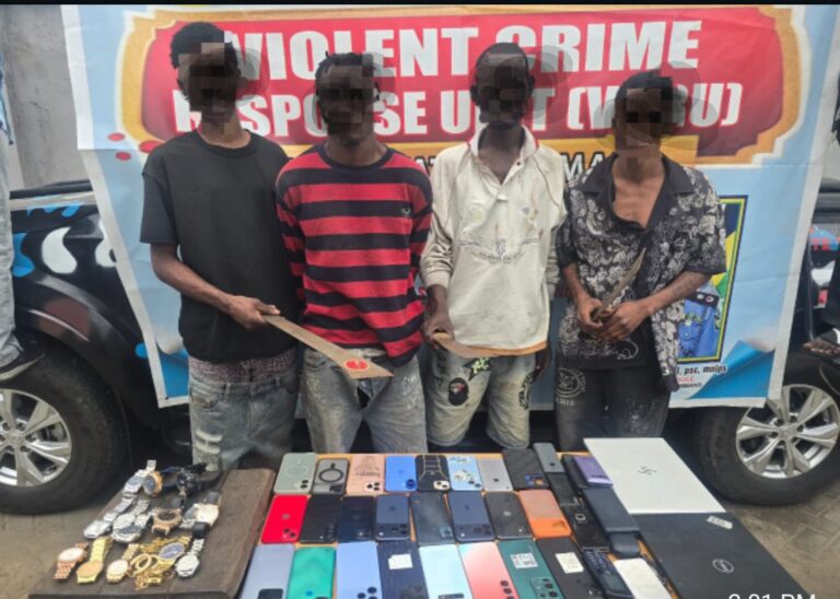 Police Arrest Four Suspected Robbers, Recover Items